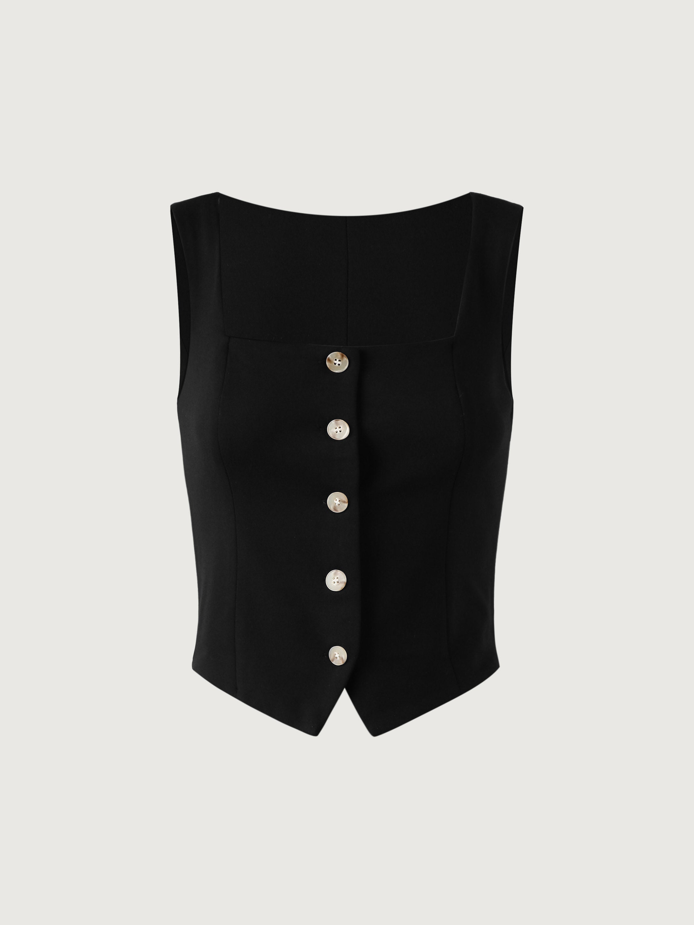 Ogl Square Neck Cropped Vest