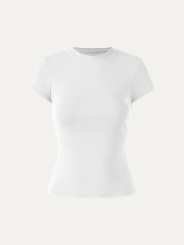 Fresh Cotton Cinch-the-Waist Tee - Gardenia