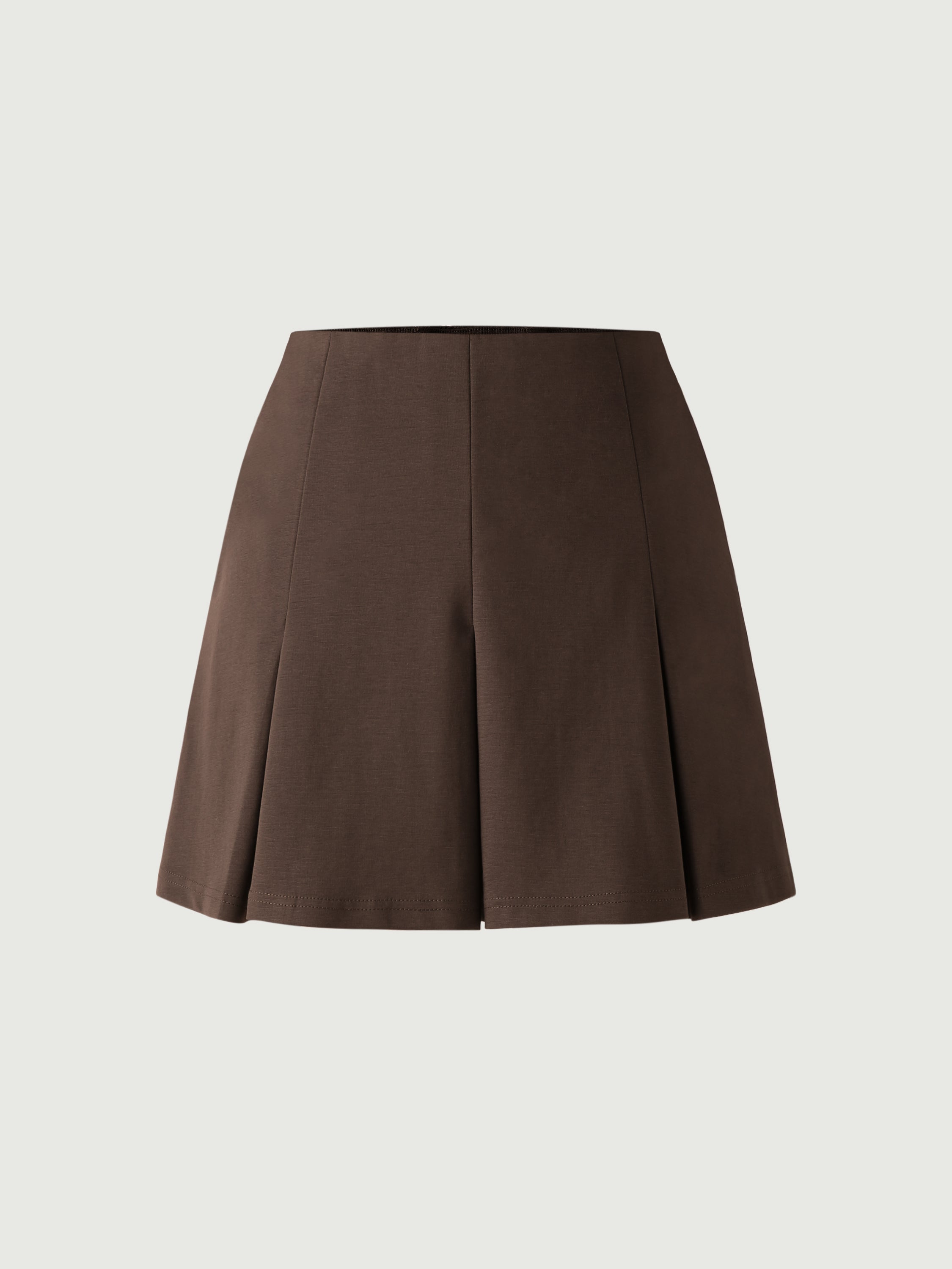 Pleated Mini Skort - Charcoal