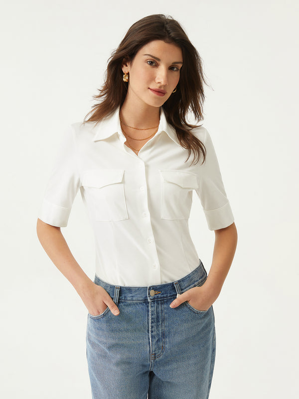 Classic Short-Sleeve Button Down Shirt