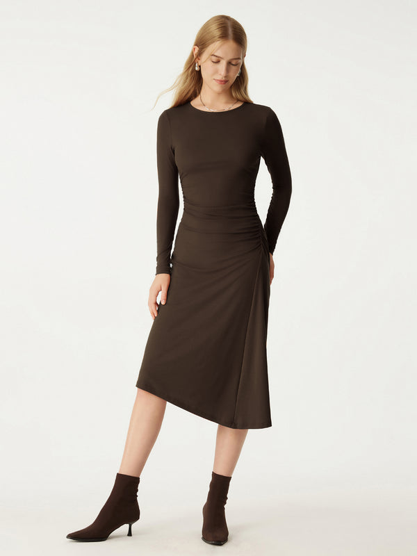 Asymmetrical Midi Dress