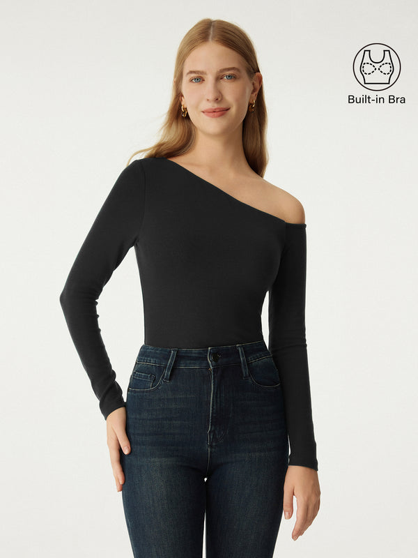 Slanted Shoulder Brami Top