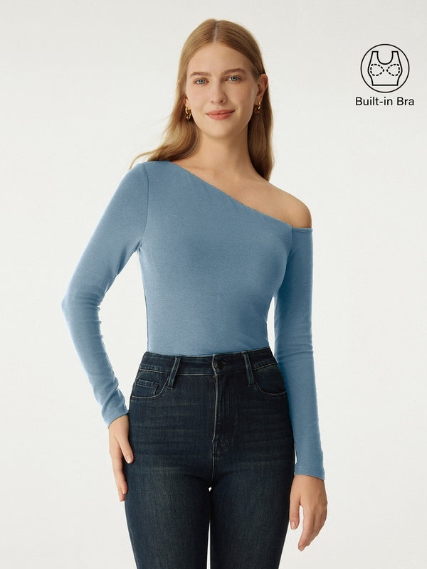 Slanted Shoulder Brami Top