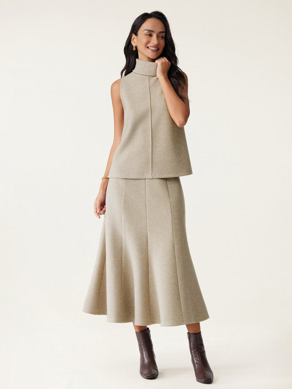 OGLmove Turtle Neck Split Hem Top