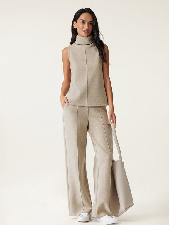 HIGH WAISTED SPLIT HEM PANTS