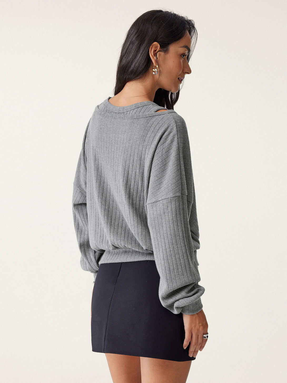 2Pcs Set Wide Rib Scoop Brami Tank & Surplice Top