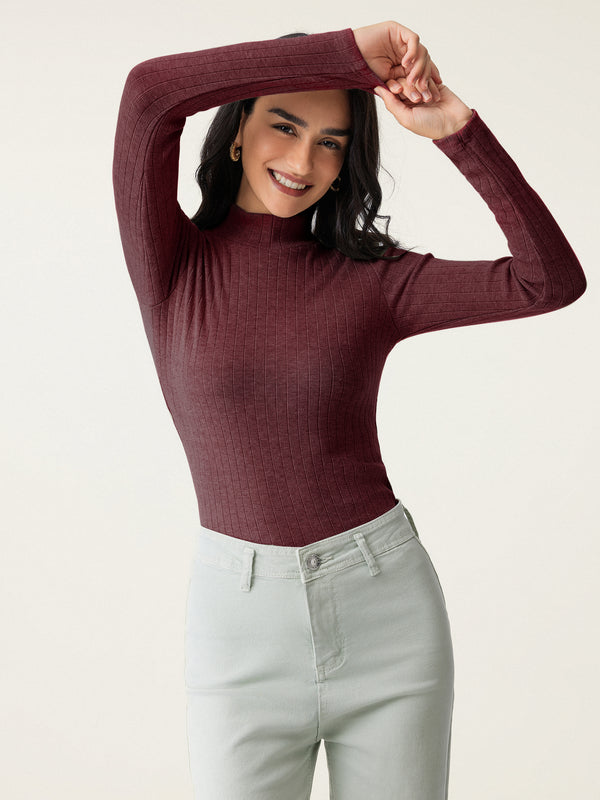 Ribbed Everyday Mockneck Top