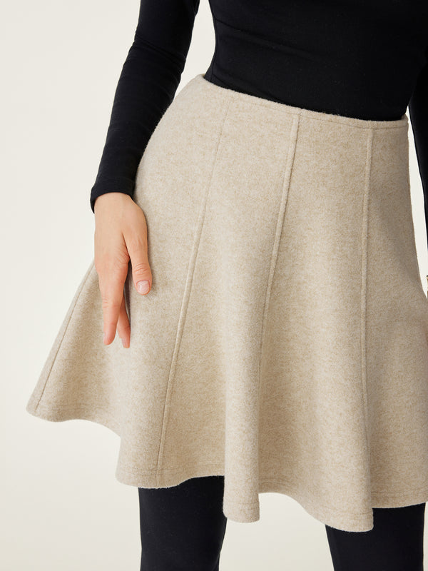 OGLmove High Waisted Flare Hem Mini Skirt Heather Morganite XXS