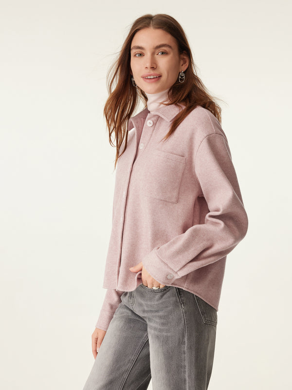 Shirt-Like Crop Jacket