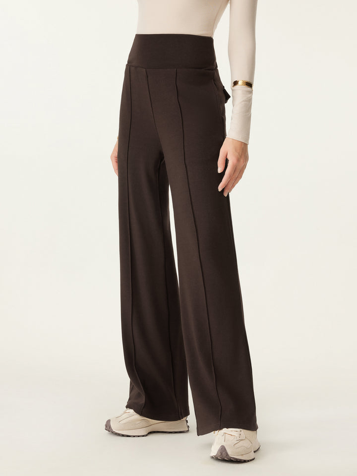 wide waistband pintuck pants