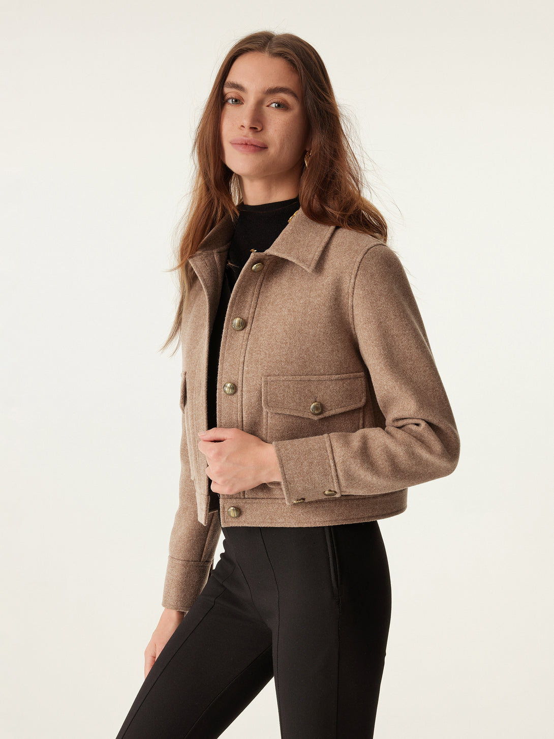 Point Collar Cargo Short Jacket