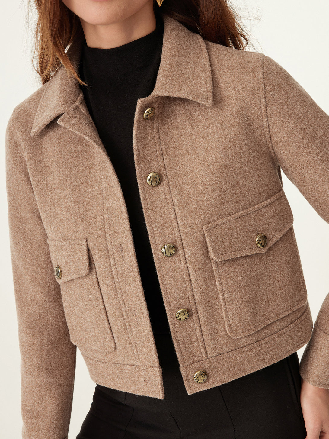 Point Collar Cargo Short Jacket