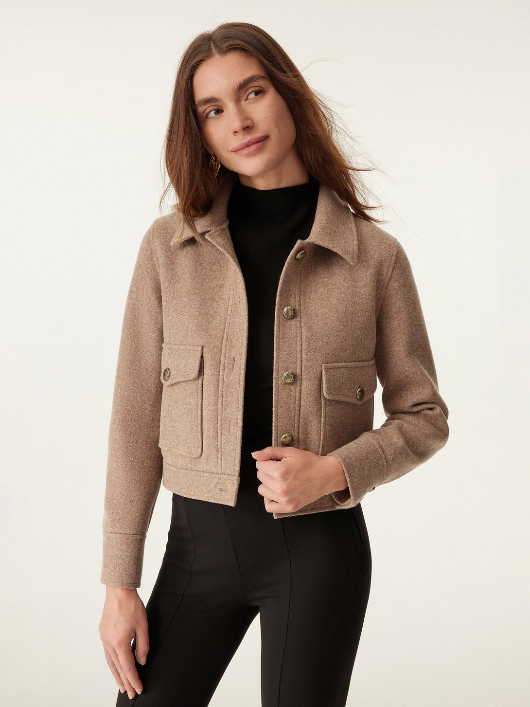 Point Collar Cargo Short Jacket