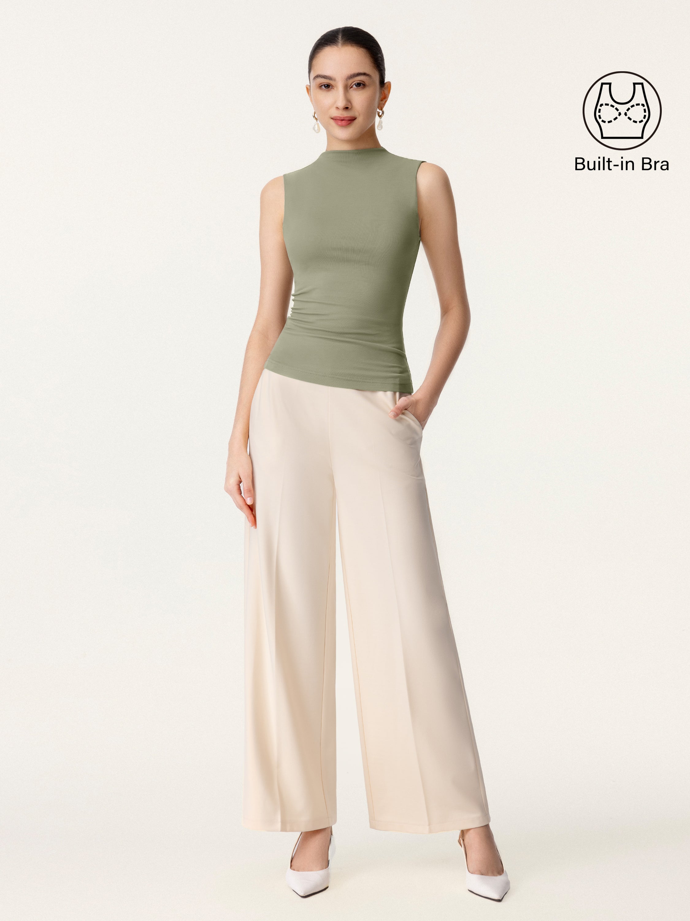 Mockneck Airy Bra Tank