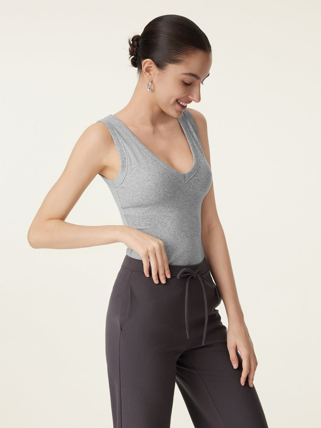 Stretchy V-neck Cotton New Airy Brami Tank