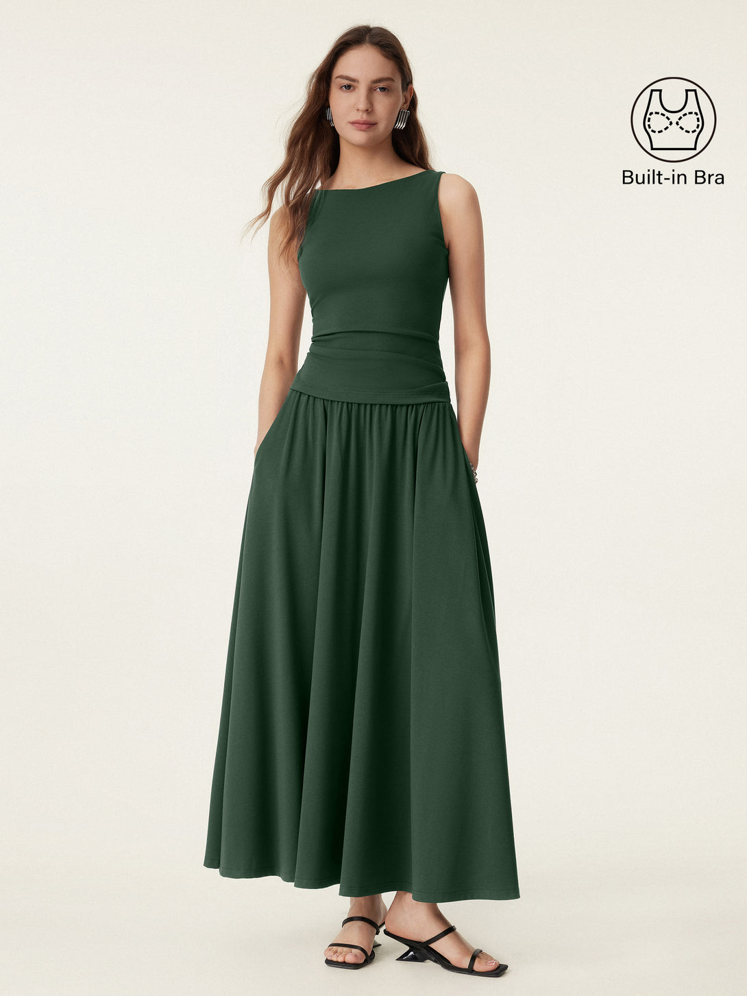 2Pcs Set Stretch Cotton Boatneck Brami Tank