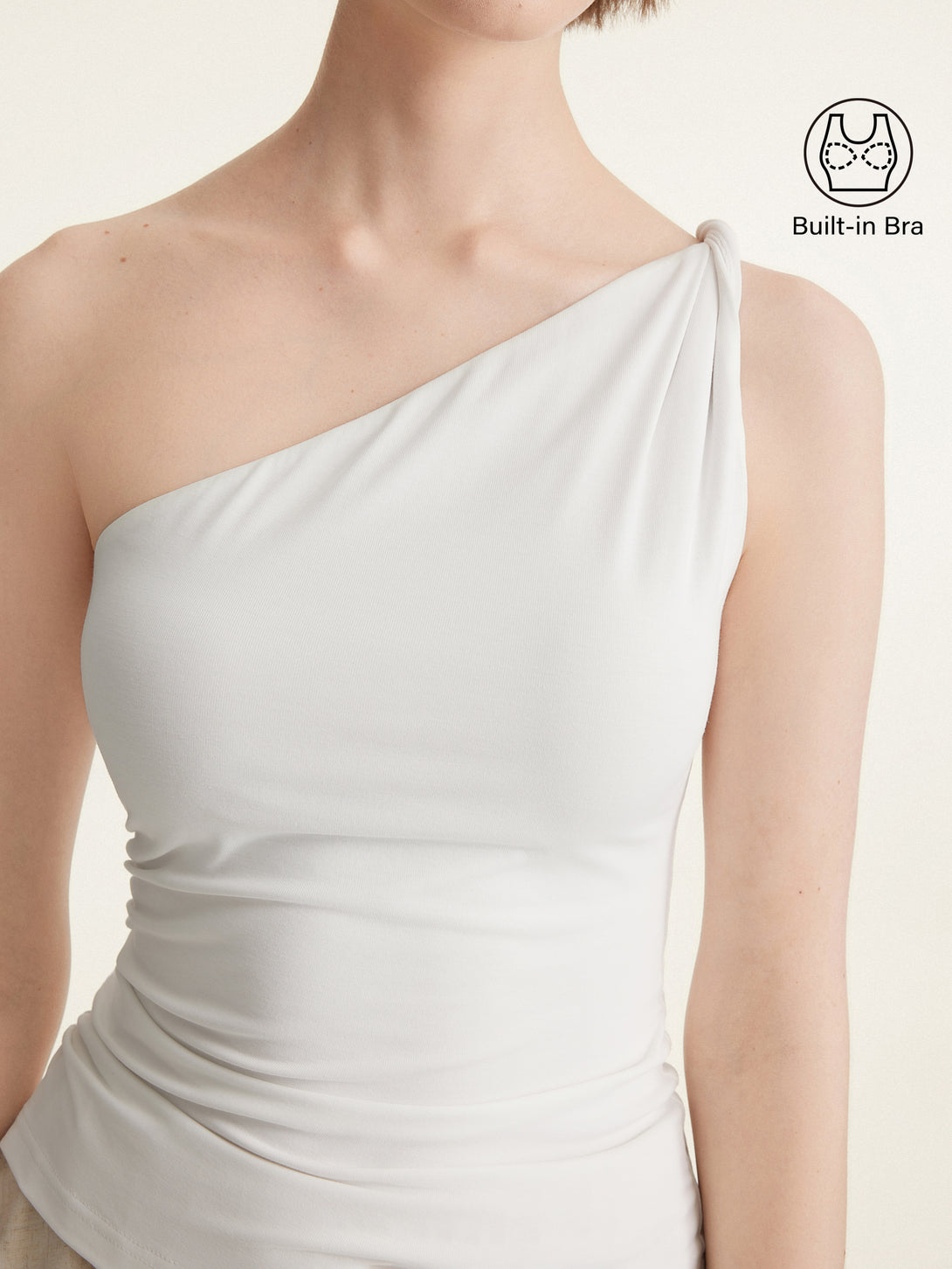 One Shoulder Twisted Brami Tank