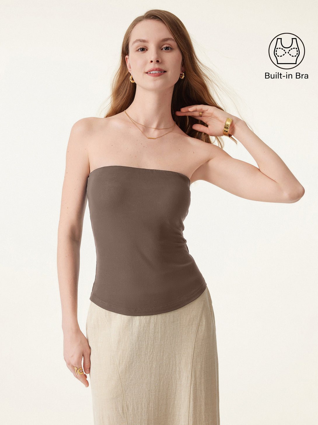 Non-slip Essential Tube Brami Top Iced Mocha XS