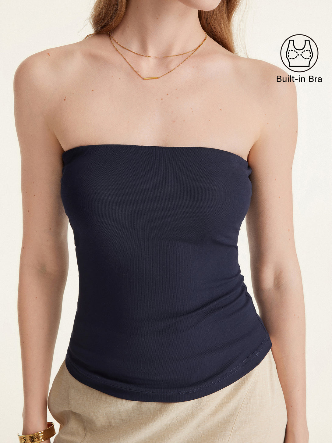 Non-slip Essential Tube Brami Top Midnight Navy XS