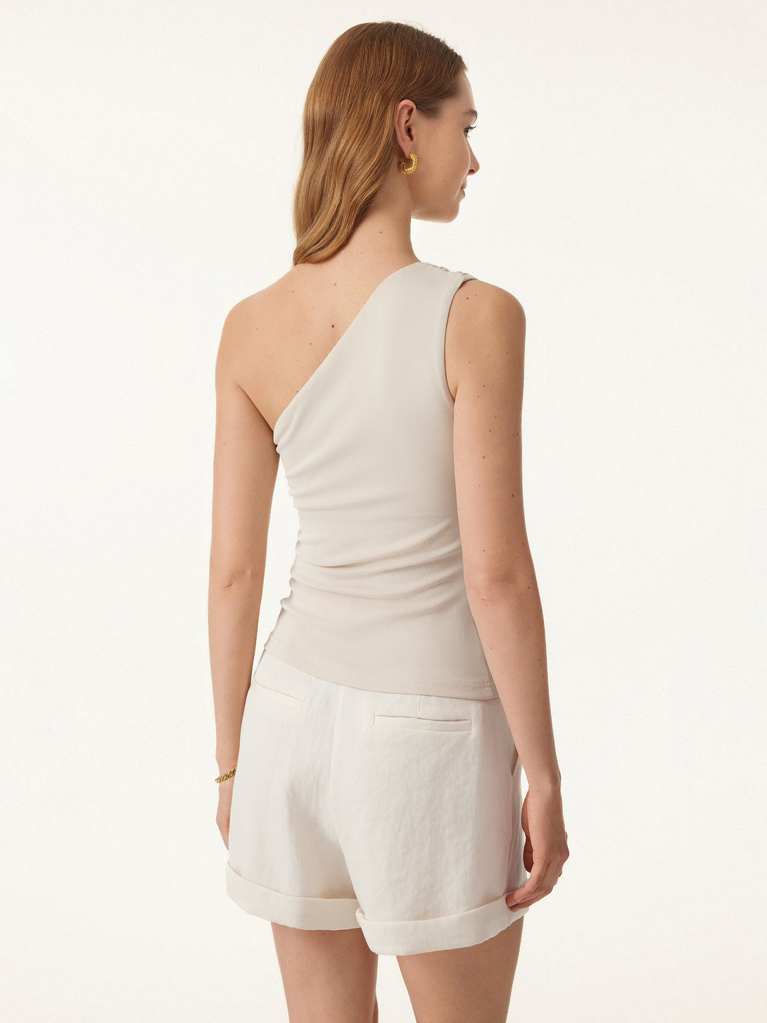 Sandwashed One Shoulder Ruched Brami