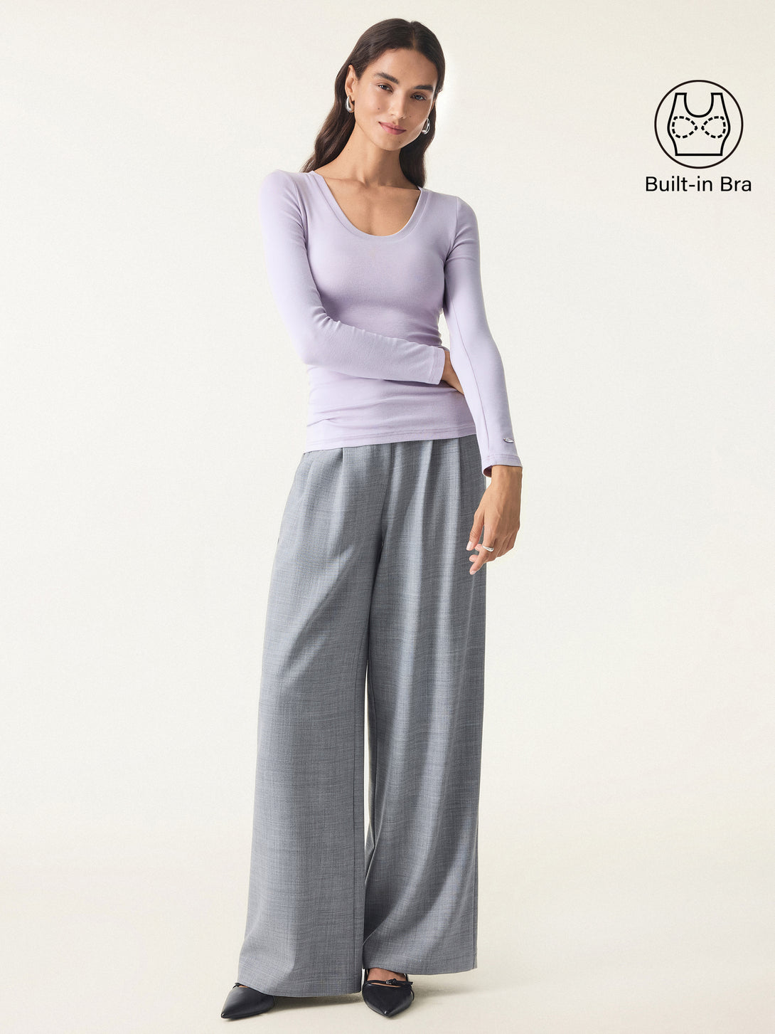 Round Neck Long Sleeve Brami