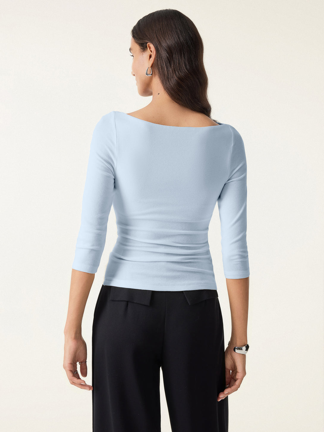 Light Warm Flapped Boatneck 3/4 Sleeve Brami