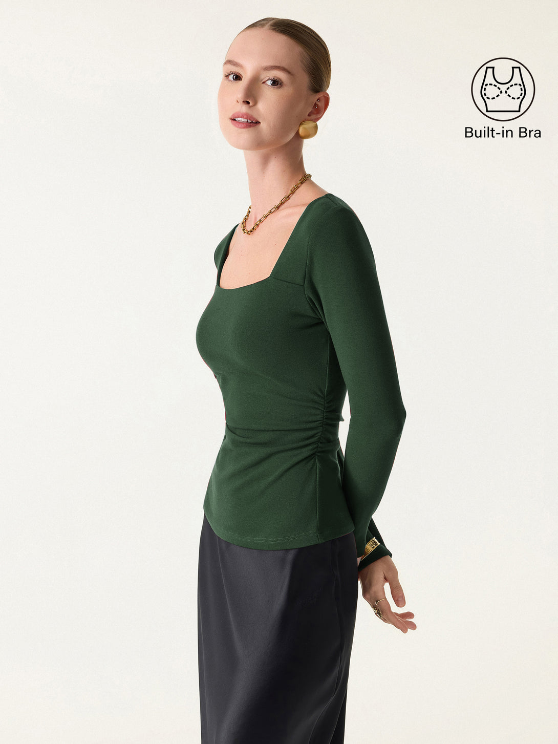 ProWarm Square Neck Side Ruched Brami