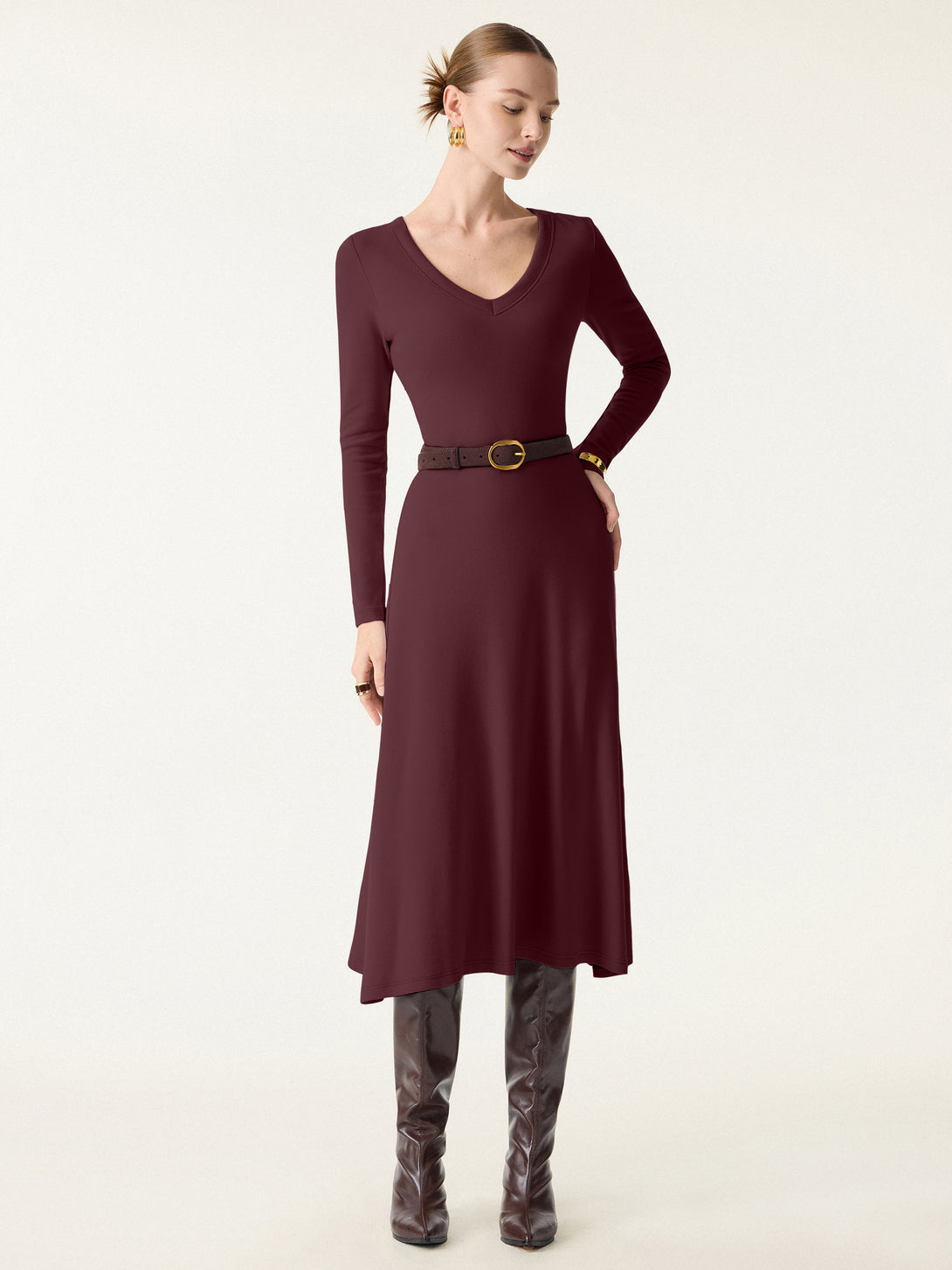V-neck Midi Brami Dress