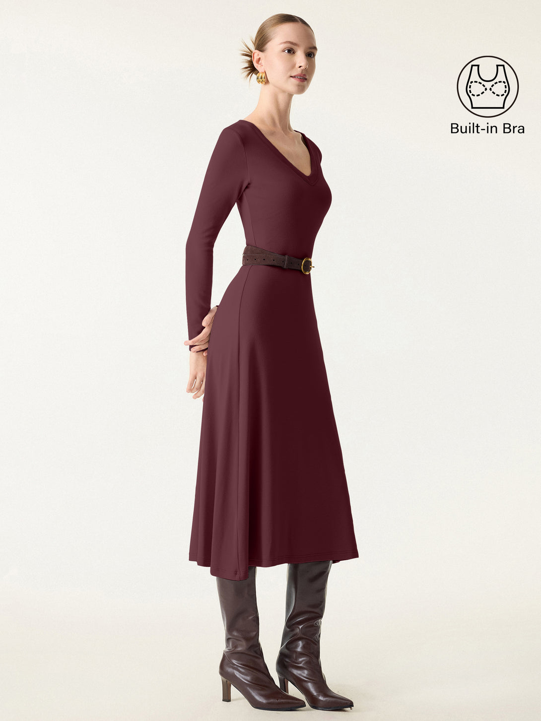 V-neck Midi Brami Dress
