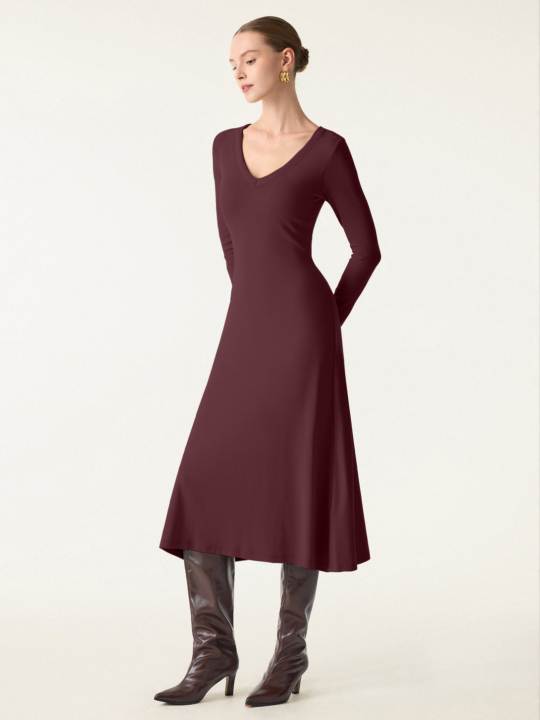 V-neck Midi Brami Dress