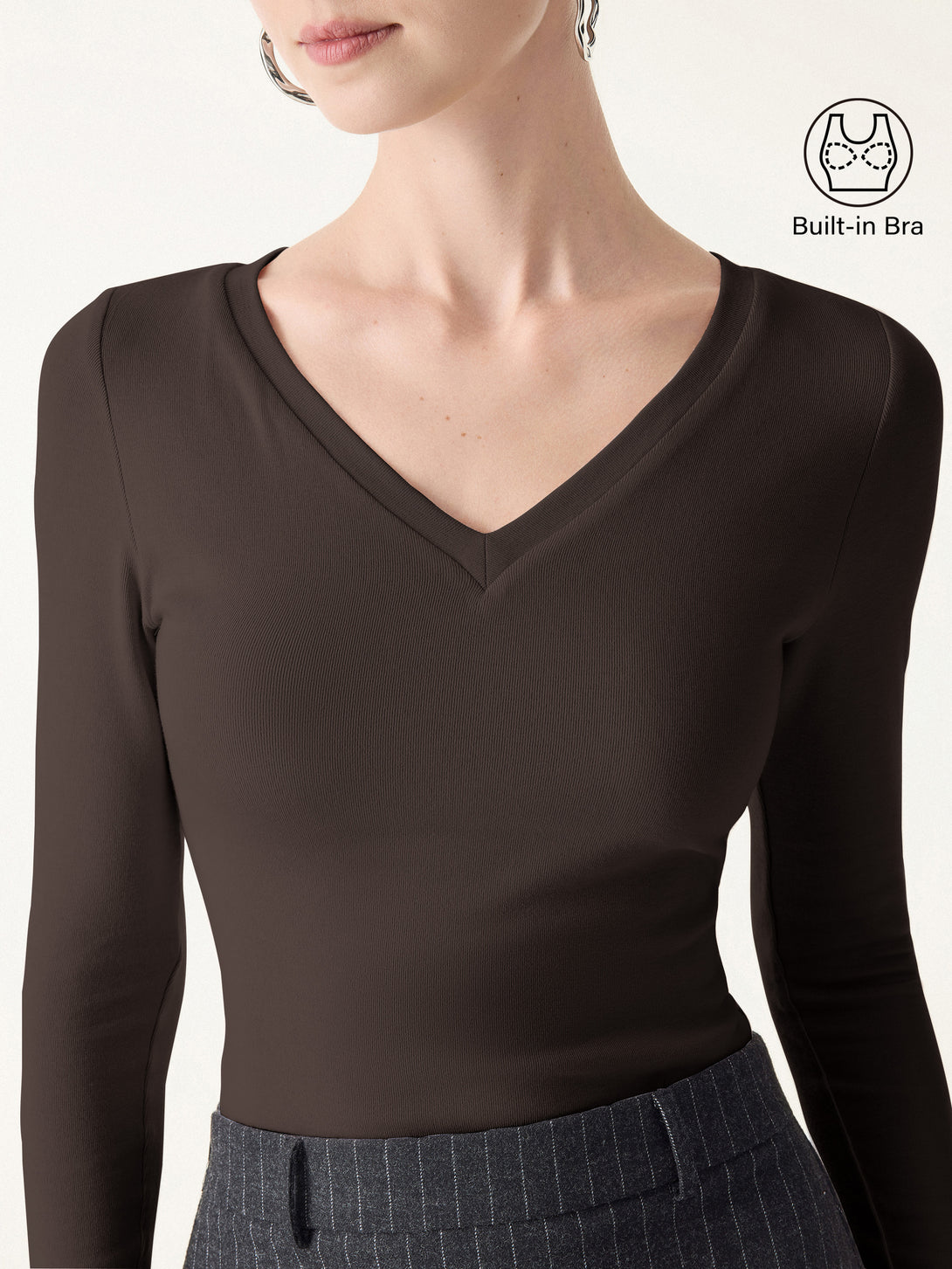 V-Neck Long Sleeve Brami