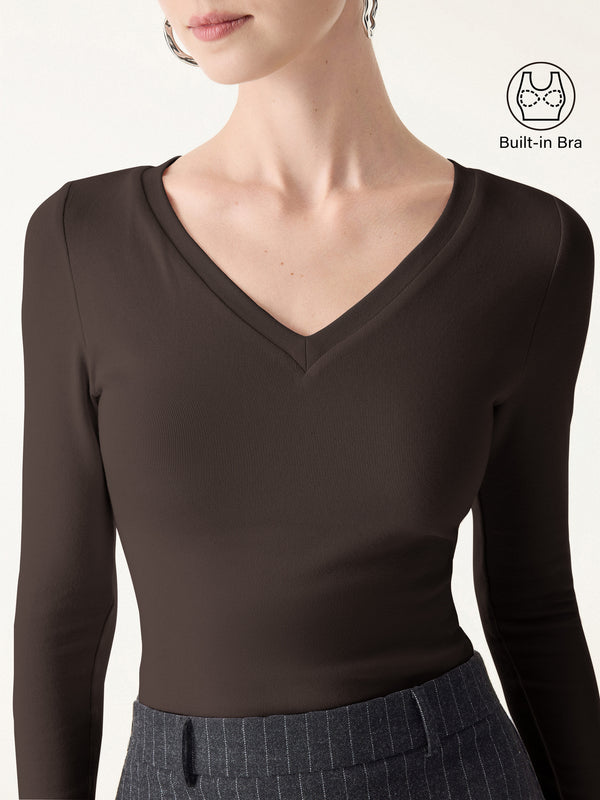 V-Neck Long Sleeve Brami