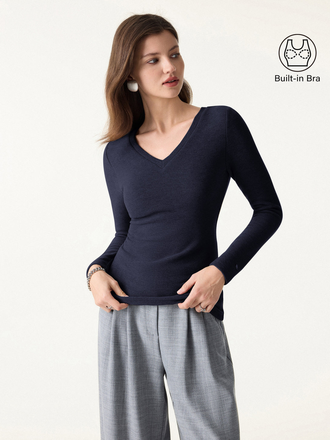 MaxWarm V-Neck Long Sleeve Brami