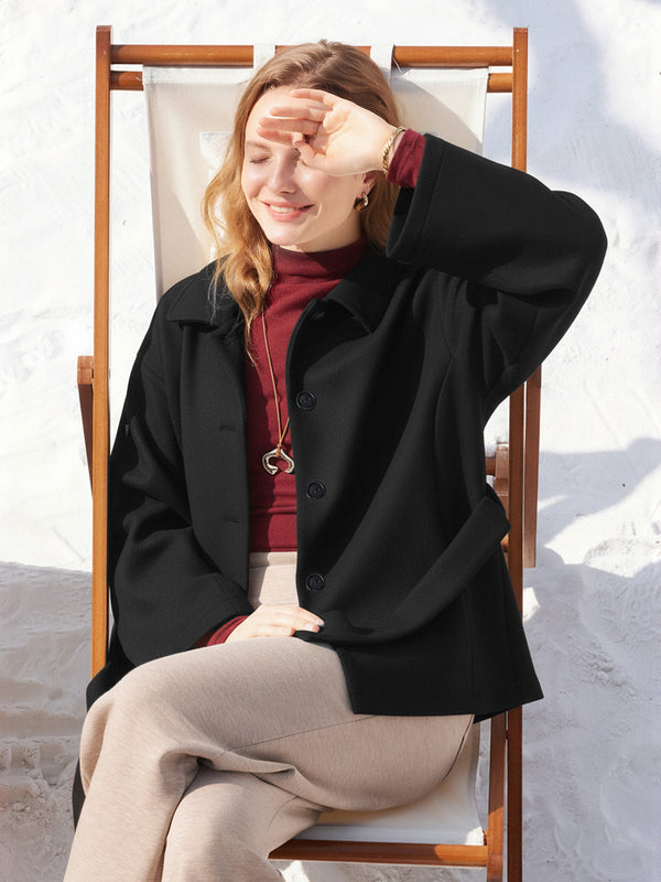 FuzzLuxe Belted Button Front Jacket