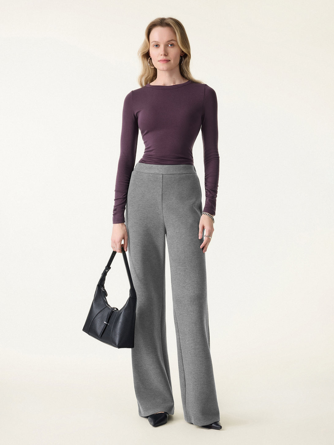 FuzzLuxe High Rise Flared Leg Pull-on Pants with Pockets