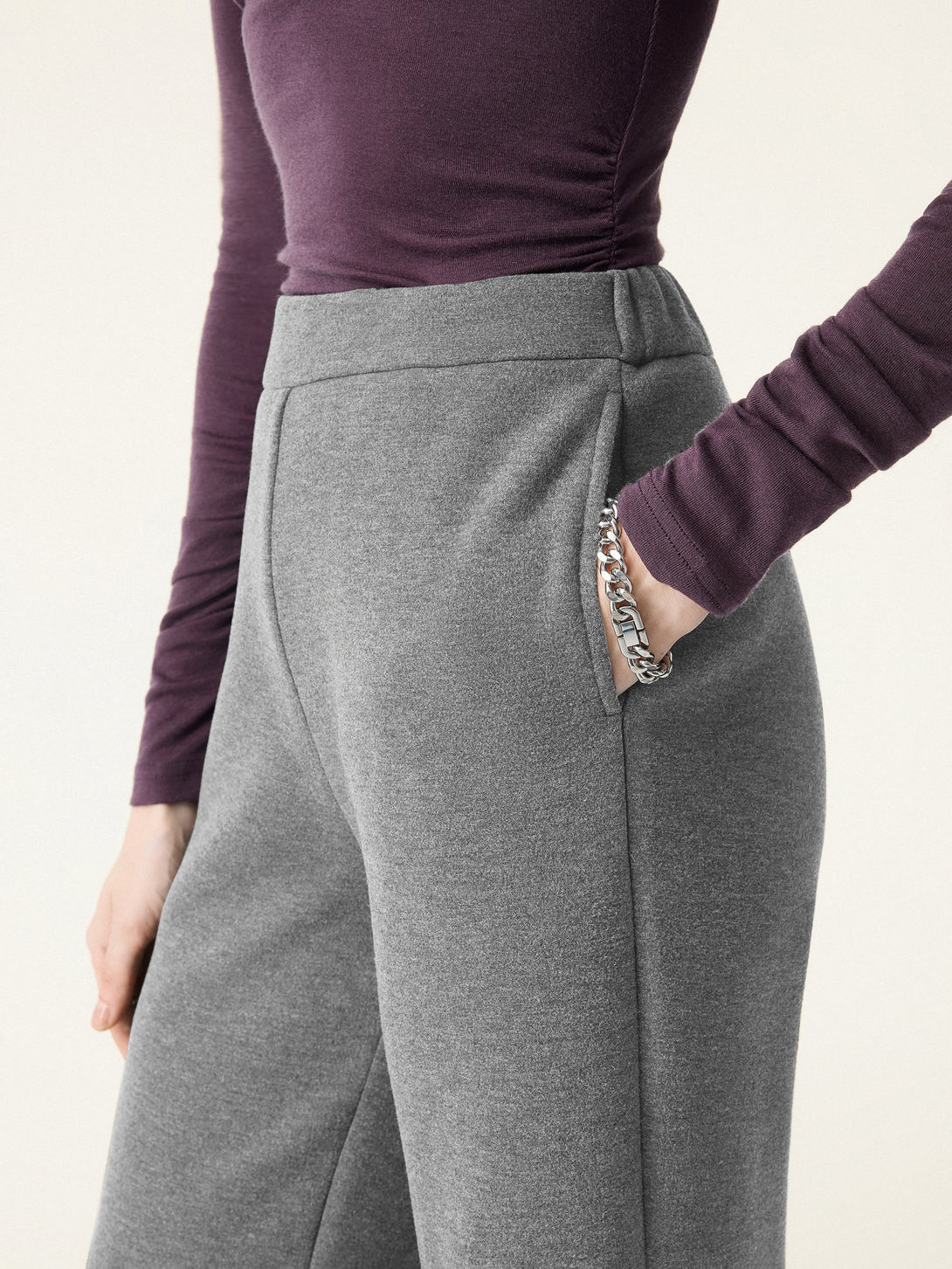 FuzzLuxe High Rise Flared Leg Pull-on Pants with Pockets