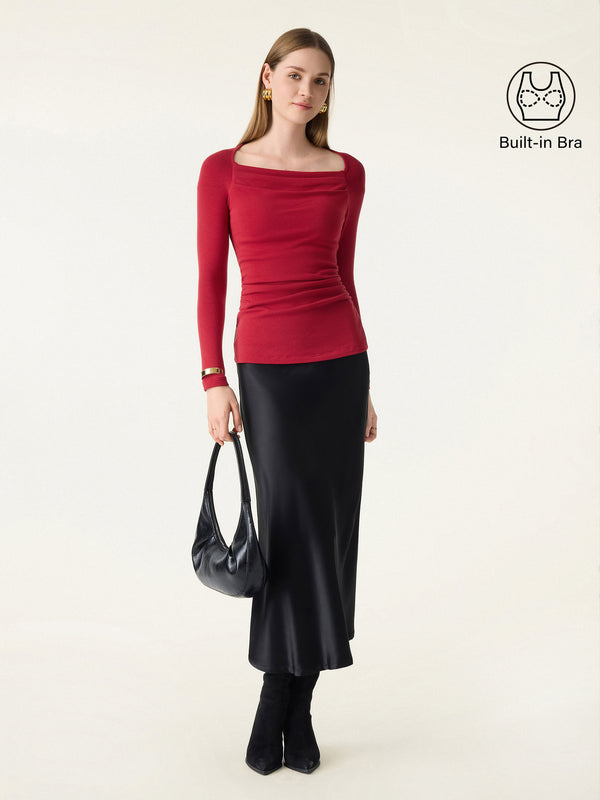 ProWarm Straight Neck Tucked Long Sleeve Brami