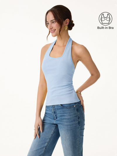 Square Halter Neck Bra Tank