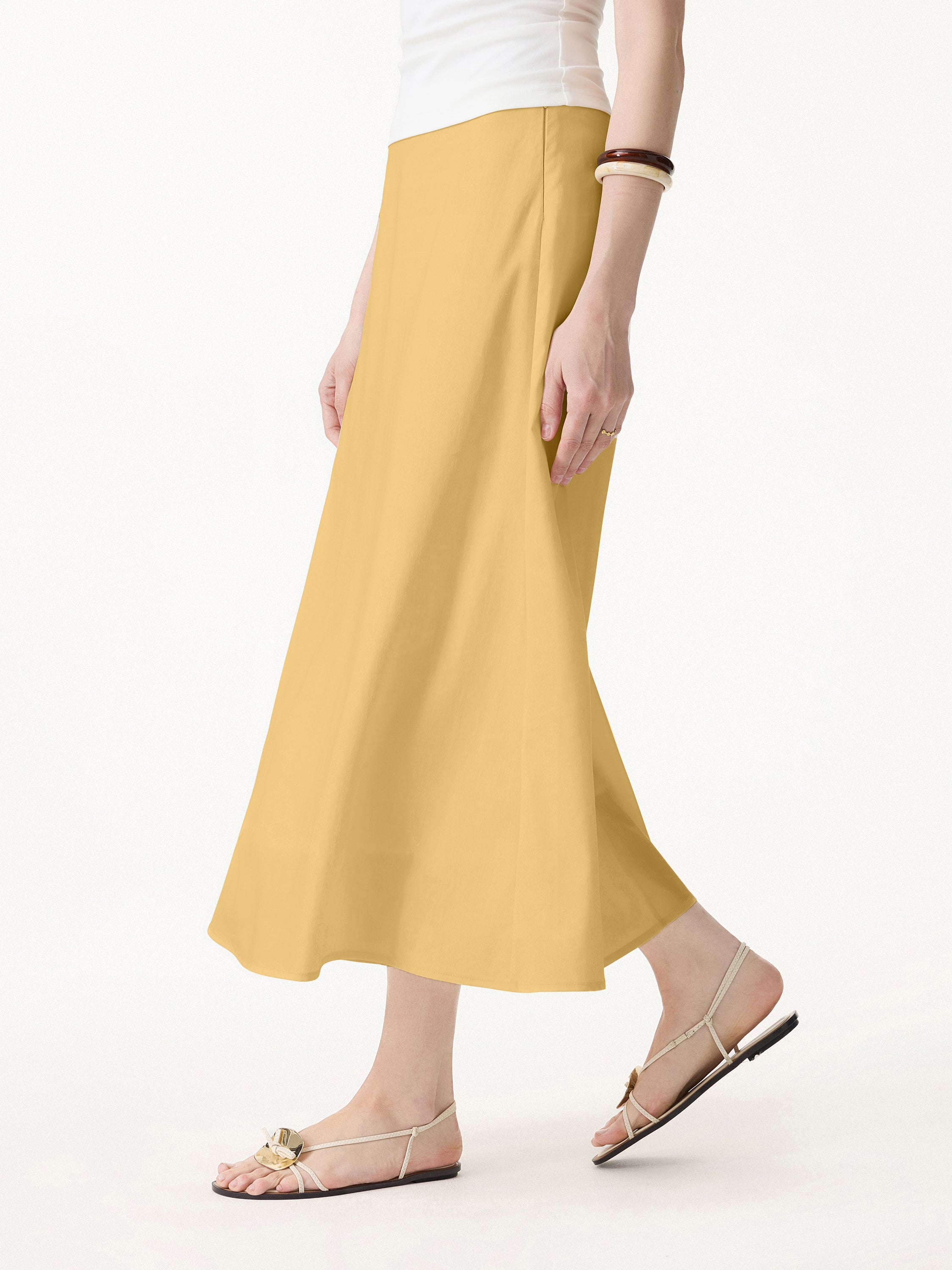 OGL Lyocell-Linen Blend Maxi Flared Pull-On Skirt – OGLmove