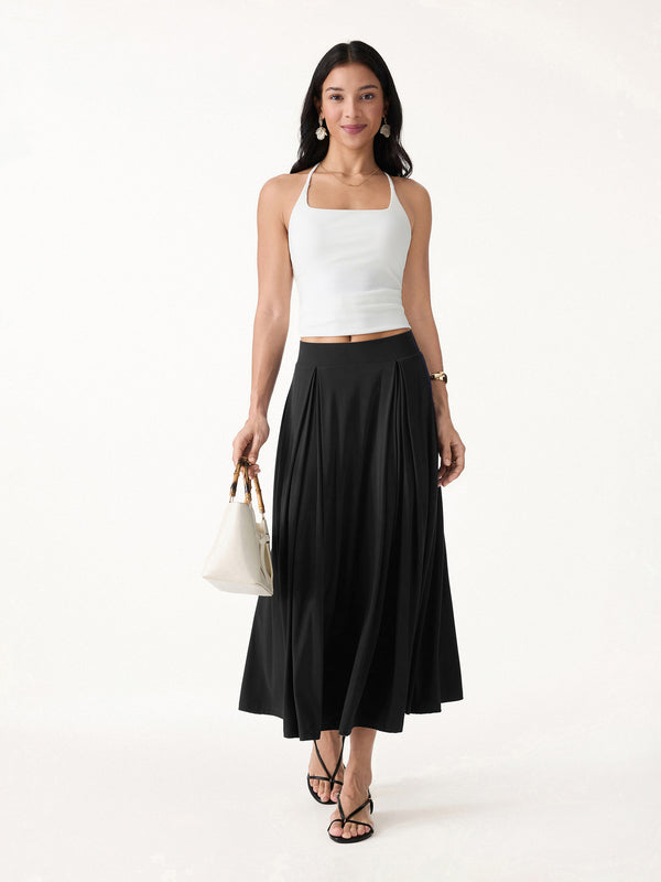 OGLmove Breezy Drapey Midi Skirt