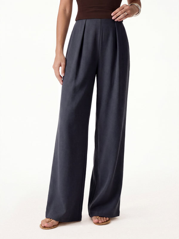 OGLmove Linen Wide Flare Pant with Pockets