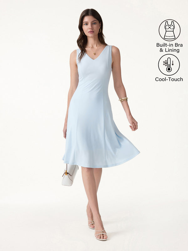 Casual Daily Regular Fit Midnight Navy/L Midi Dresses Sleeveless V-neck Women Dresses OGLmove Casual Daily Regular Fit Midnight Navy/L Midi Dresses Sleeveless V-neck Women Dresses OGLmove