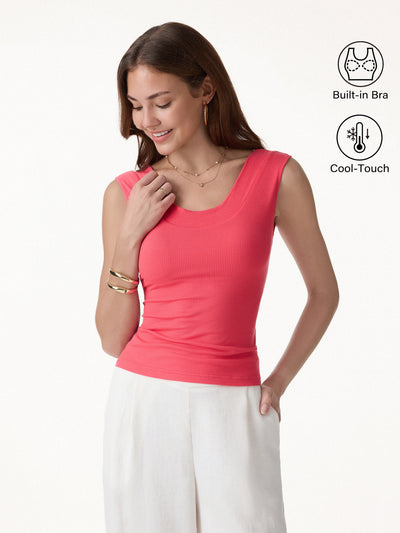 OGLmove CoolTouch U-Neck Bra Tank Teaberry Red XS