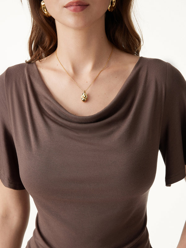 OGLmove Cowl Neck Flutter Sleeve Bra Top (Copy)