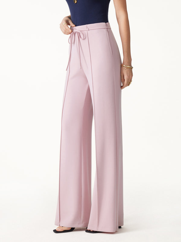 OGLmove Lyocell Spacer Knit High-Rise Flare Pants with Pockets Crepe Pink XXS