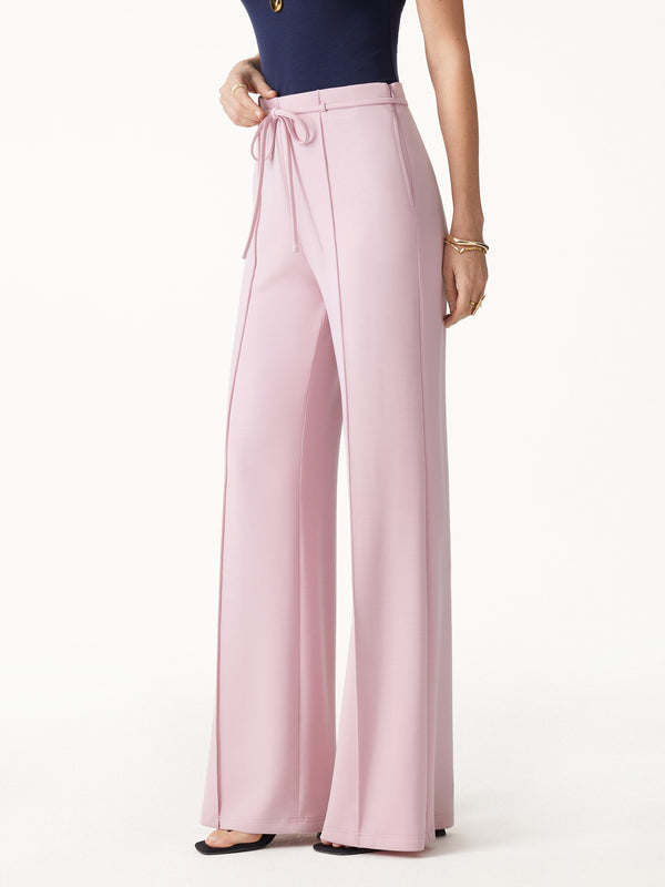OGLmove Lyocell Spacer Knit High-Rise Flare Pants with Pockets