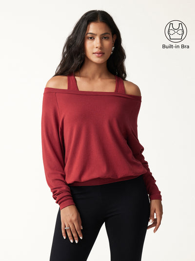 OGLmove LiteWarm Multi-Wear Layering Bra Top Brick Red XXS