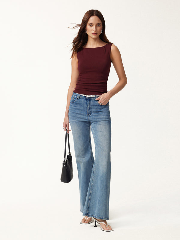 OGLmove Boat Neck Bra Tank Top