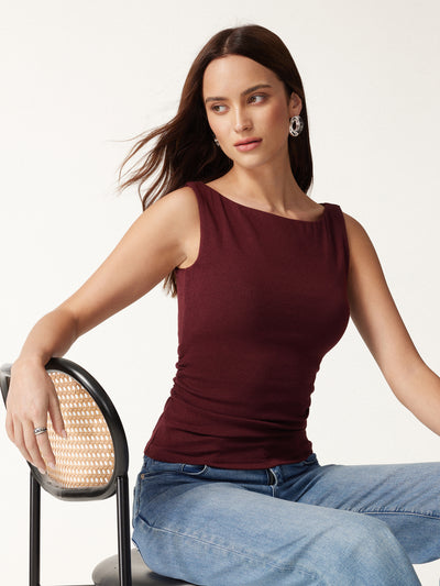 Boat Neck Bra Tank Top