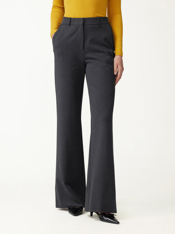 OGLmove Ponte Mid-Rise Wide-Leg Pants with Pockets